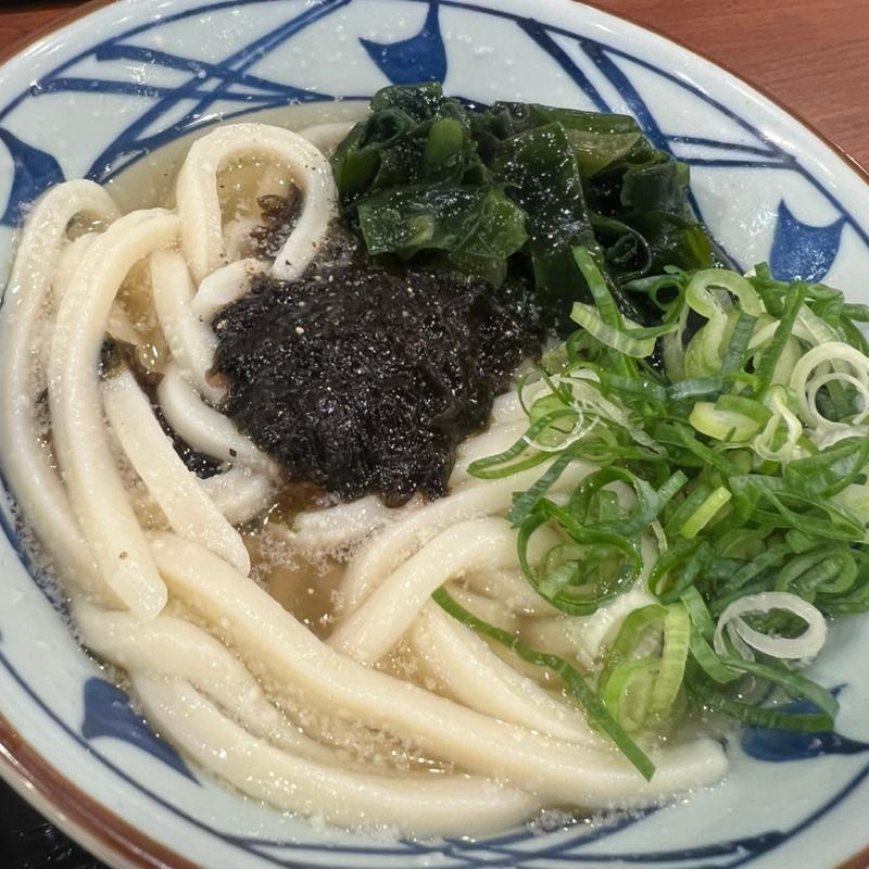 冷たーい海苔旨塩うどん(丸亀製麺三木)