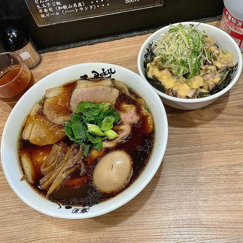 中華そば 並 肉増し どんぶり(麺屋丈六 キーノ和歌山店)