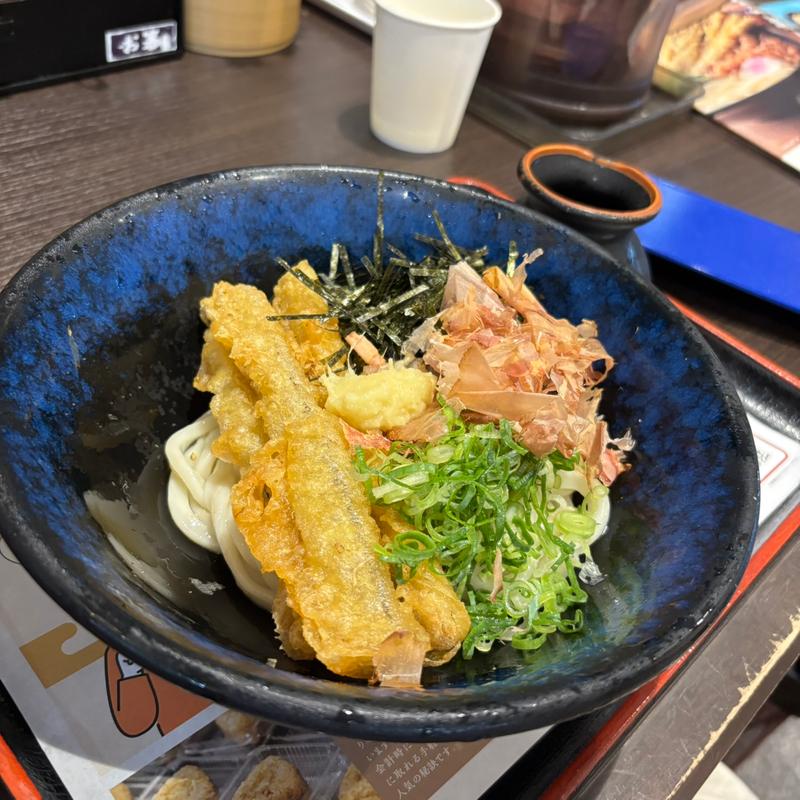 ミニゴボウ天肉うどん(資さんうどん 別府店)