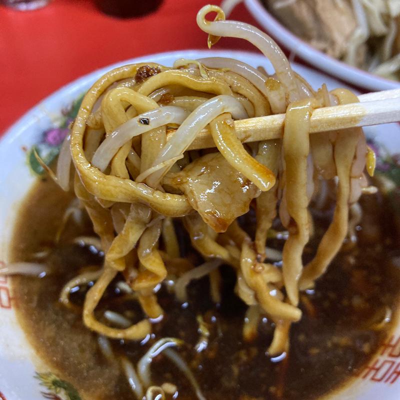 ラーメン並　京都ブラックのつけ麺（ニンニクマシ）(ラーメン二郎  京都店)