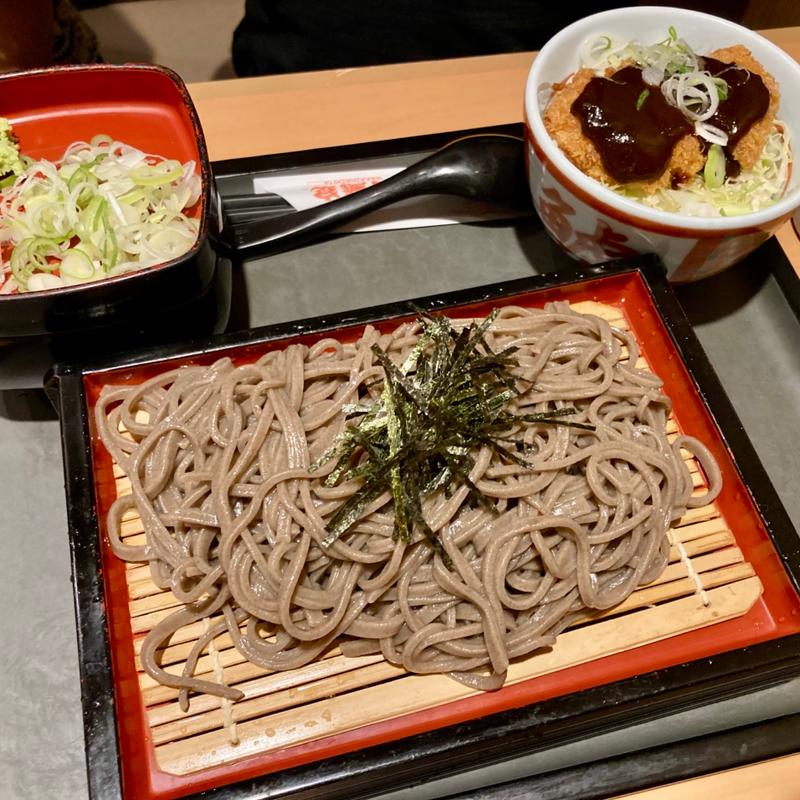 ざるセット ミニ味噌カツ丼(若鯱家 アピタ桑名店 （わかしゃちや）)