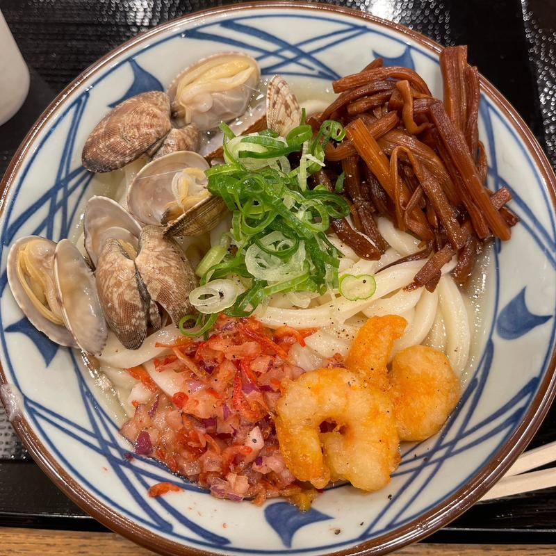 海鮮旨塩うどん(丸亀製麺大阪駅前第4ビル)