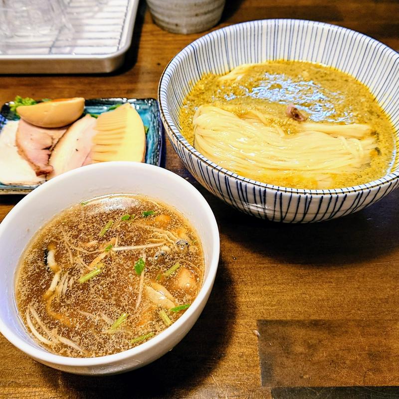 のどぐろと牡蠣の昆布水つけ麺 牡蠣増し(CLAM & BONITO 貝節麺 raik)