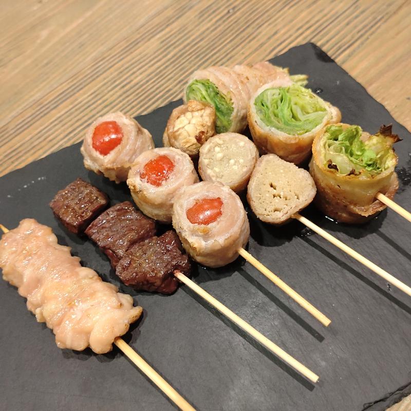 おまかせ5種野菜＆肉串焼盛り合わせ(居酒屋 ばらかもん 柏駅前店)