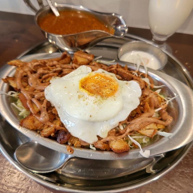 チキンケバブキーマ定食(インド定食ターリー屋 上大岡店)