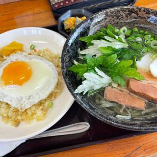 よもぎそば ドライカレー