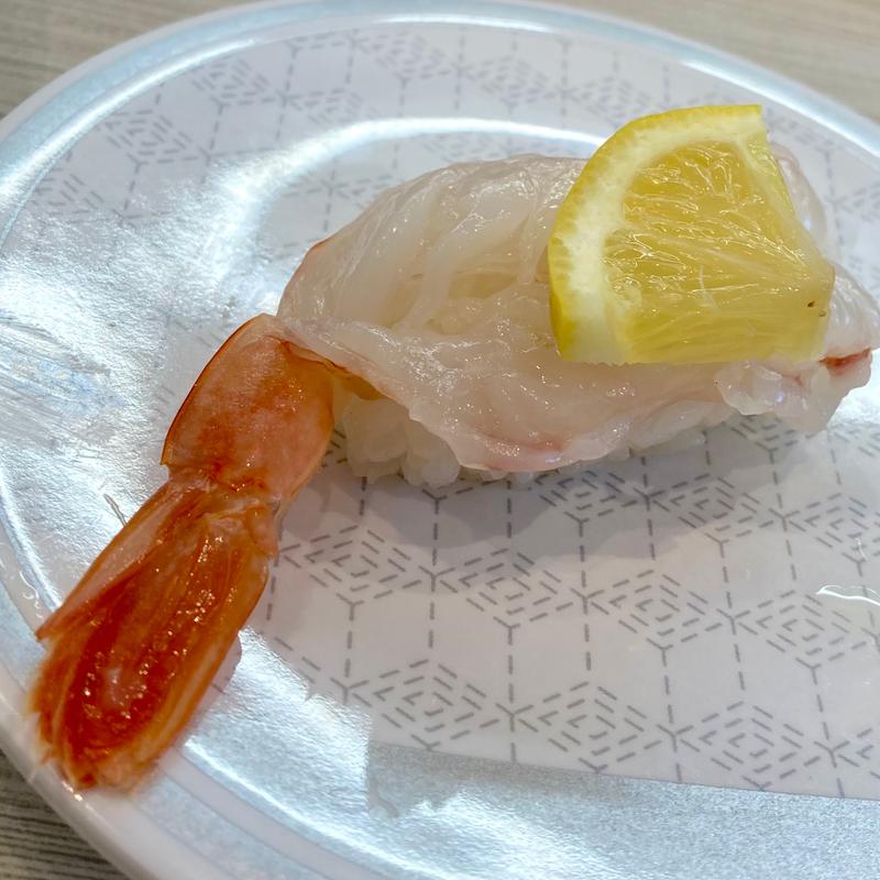 天然赤えび塩レモン(はま寿司 生野巽北店)