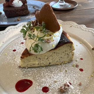 オレンジクリームのアールグレイチーズケーキ
