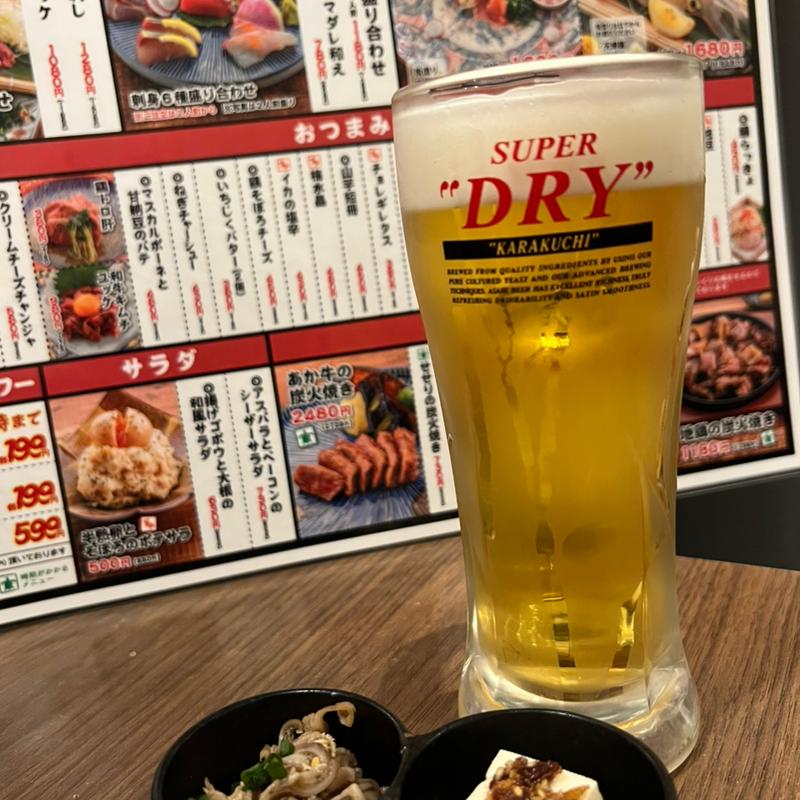 飲み放題　生ビール(あじさい )