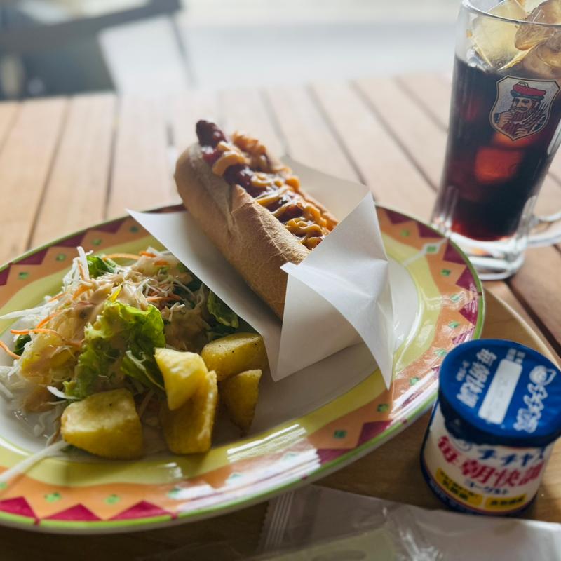 メキシカンチーズドックセットB(風ぐるま食堂 （うかん常山公園レストハウス）)