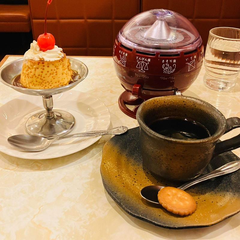 プリン ドリンクセット(はまの屋パーラー)