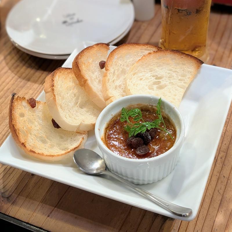 フォワグラとレバーのブリュレ(ワインノルイスケ るいすけ2号店)