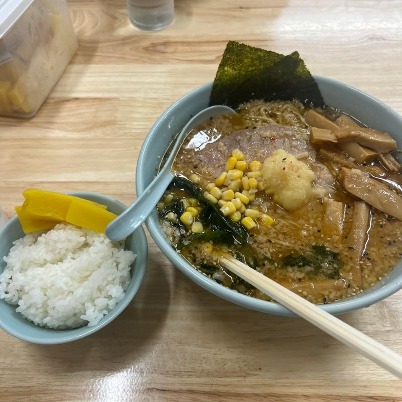 味噌ラーメン　メンマ　半ライス(ラーメンショップ 卒島店 )