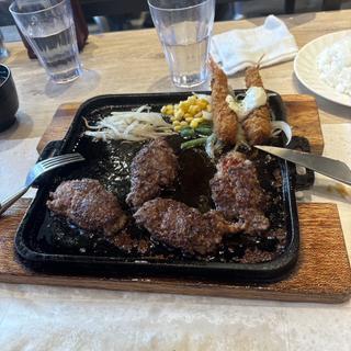 下町ハンブルグ　エビフライ　ランチセット
