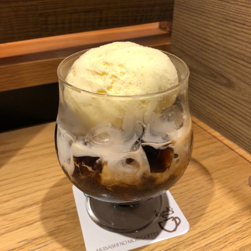 ワンダーフルフル！珈琲ゼリーフロート(むさしの森珈琲 松戸新田店)