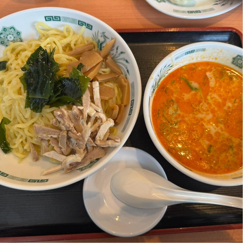 ピリ辛とんこつつけ麺(日高屋 西船橋南口店)