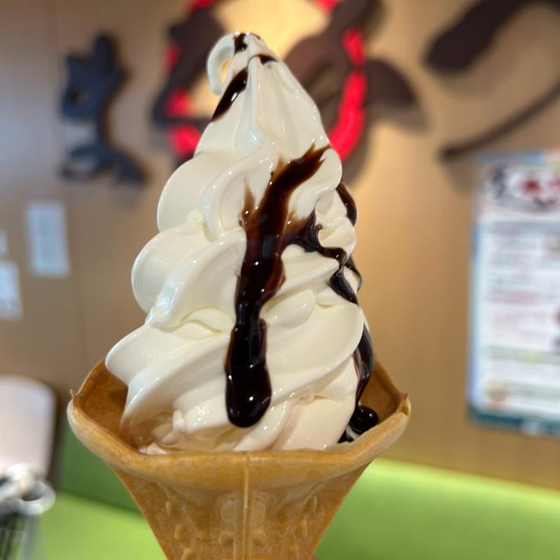 ソフトクリーム チョコレートソース(まるかつ天理店（奈良名産レストラン&CAFEまるかつ）)