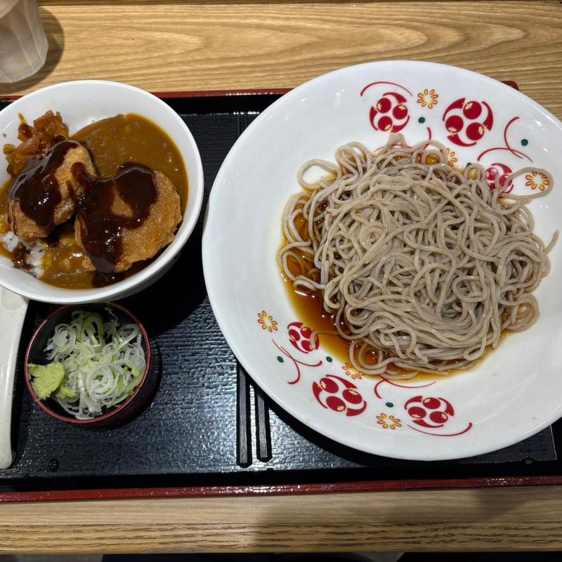 ミニカツ丼セット　冷たいそば(いろり庵きらく 川口)