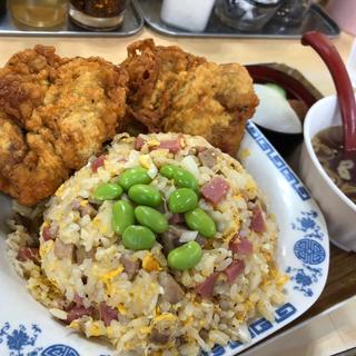 豚の唐揚げチャーハン