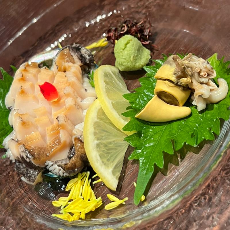 黒鮑お造り(天使の梯子 （テンシノハシゴ）)