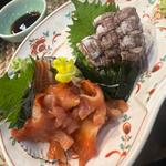 赤貝とシャコの刺身
