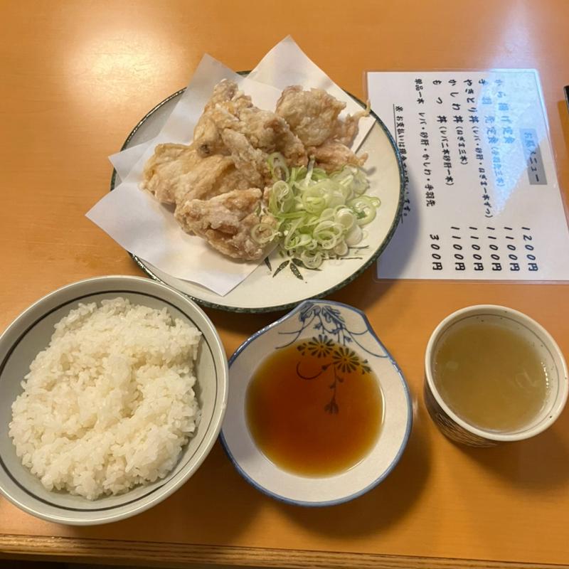 から揚げ定食(やきとり宮川)