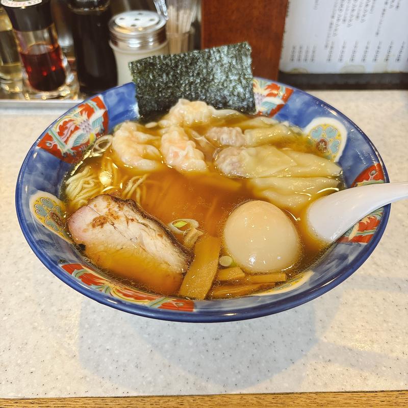 ミックスワンタンメン(味玉付)(支那そば たんたん亭)