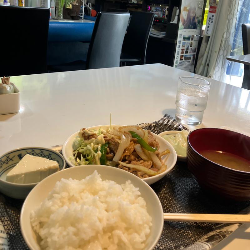 スタミナ焼定食(定食喫茶 杉)