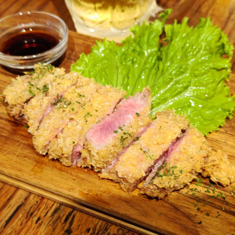 牛レアカツ(野毛ビストロZIPスタンド)