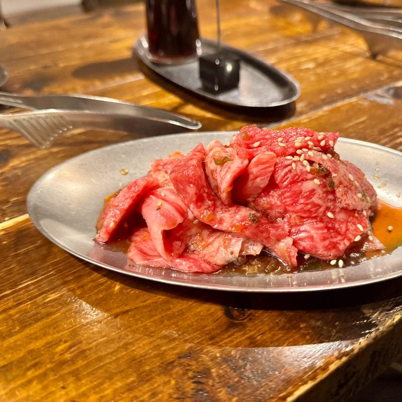 黒毛和牛の切り落としカルビ(焼肉×バル マルウシミート 新橋店)