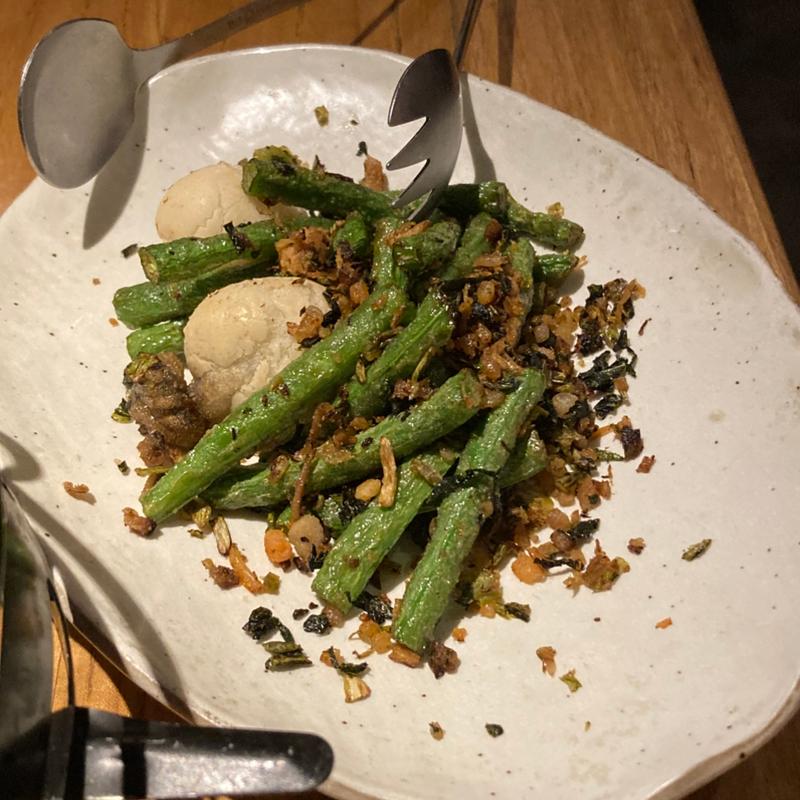 インゲンのカラカラ炒め(黒猫夜 銀座店)