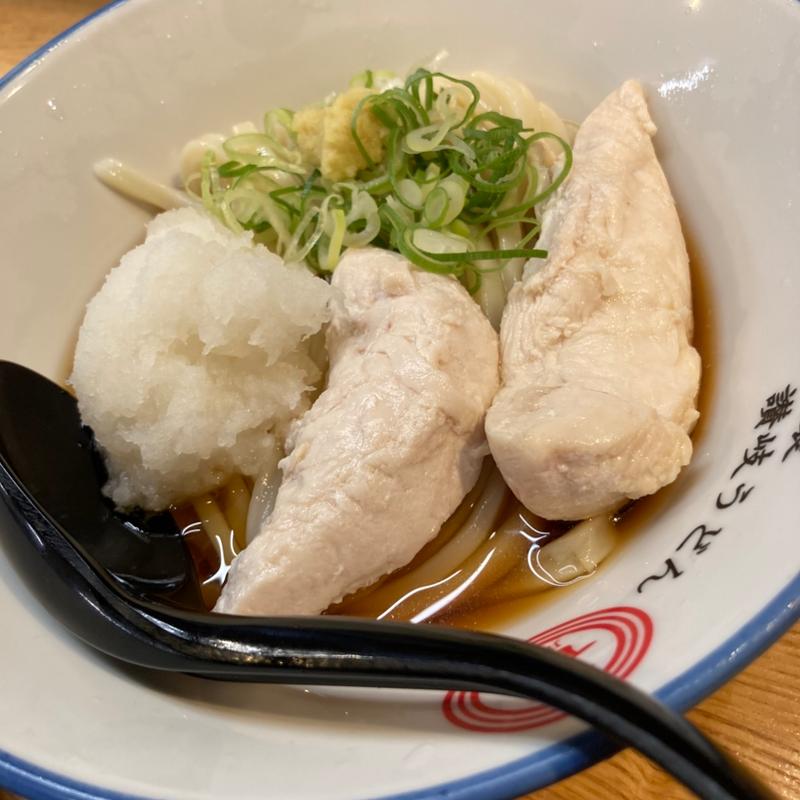 蒸し鶏うどん(うどん甚三 （じんざ）)