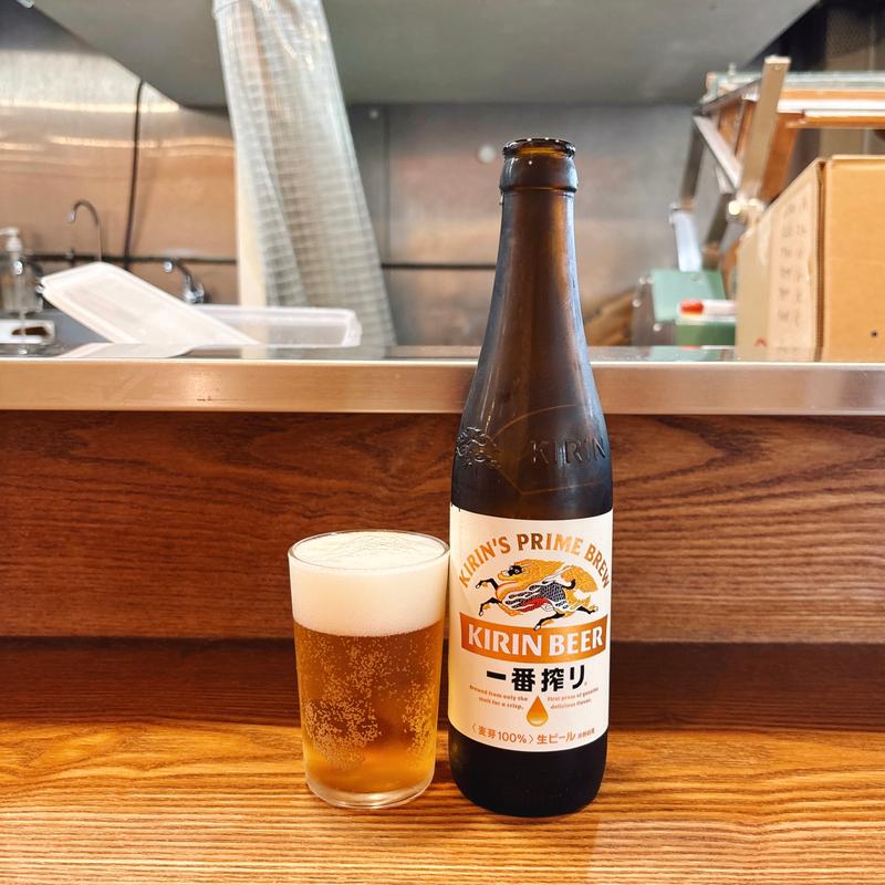 キリン一番搾り小ビン(らぁめん山と樹)