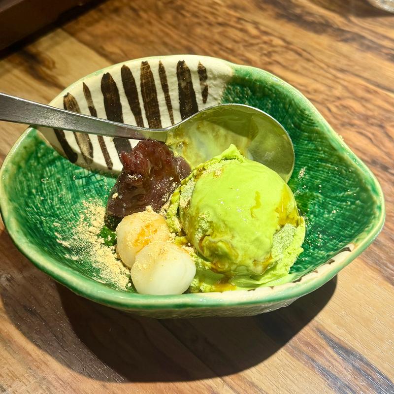 白玉抹茶あずきアイス(焼肉ブリッヂ エキアプレミエ和光店)