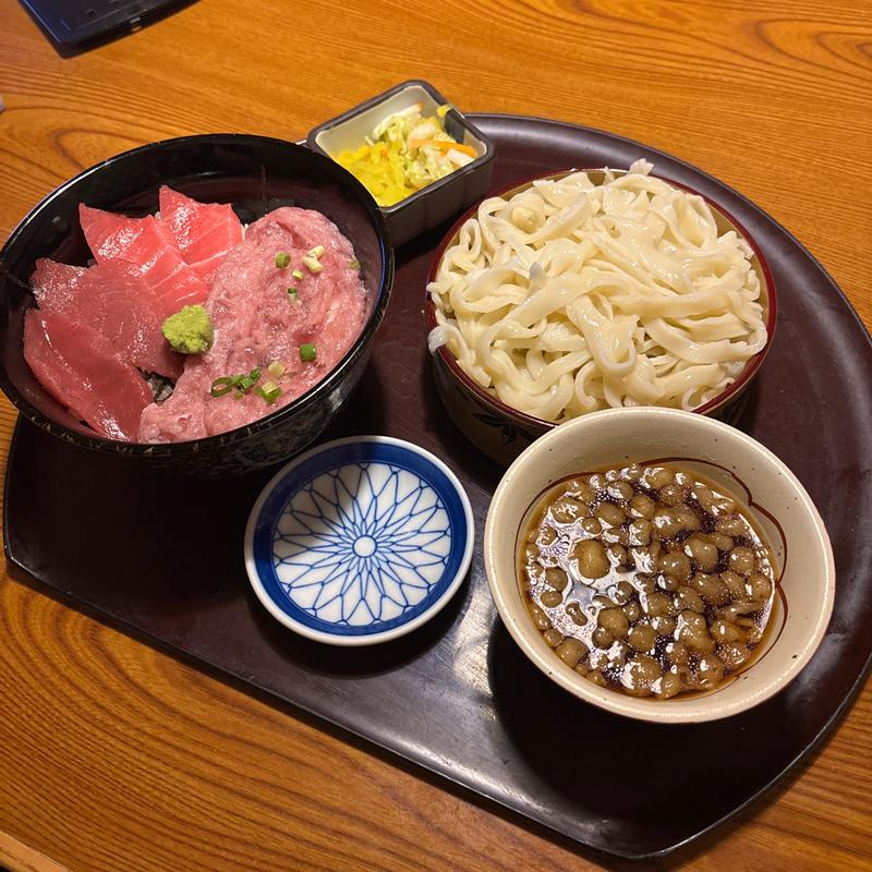 ミニまぐろ3色丼小うどんセット(海山亭いっちょう 北本店 )