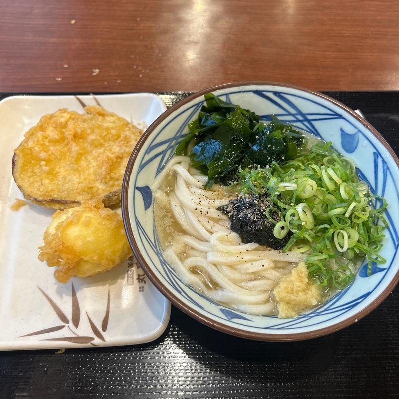 冷たーい海苔旨塩うどん(丸亀製麺川口)