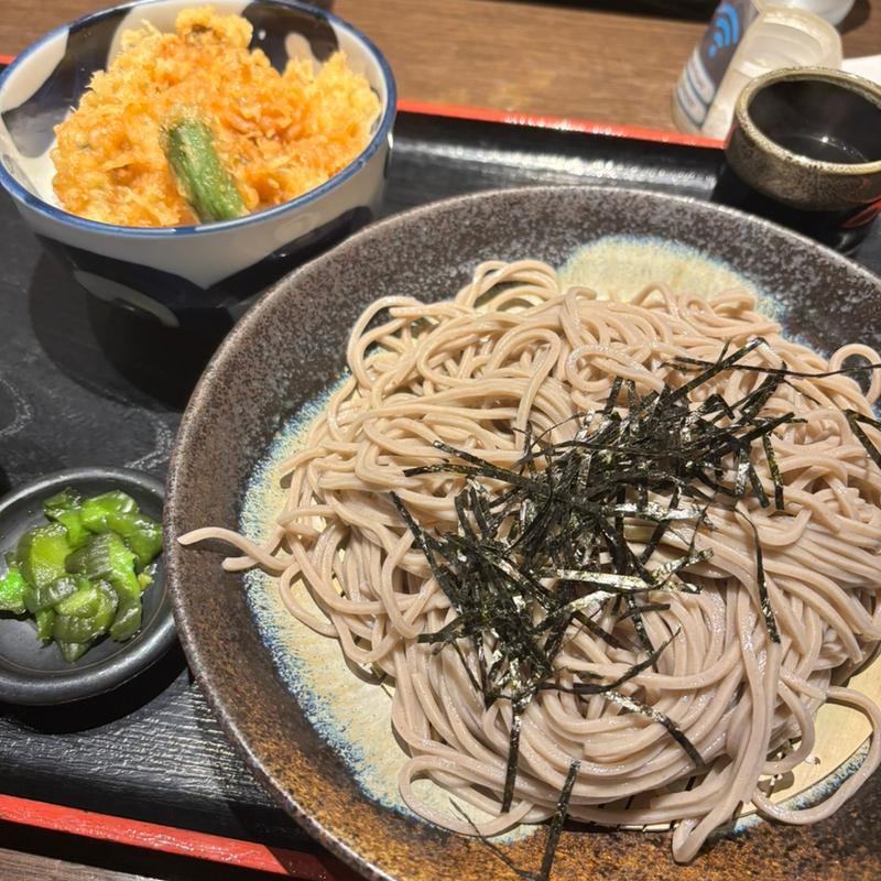 穴子天丼セット(蕎麦切り くろ)