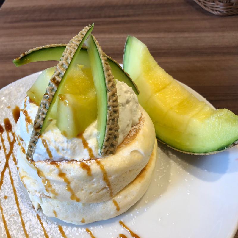 マスクメロンのリコッタパンケーキ(高倉町珈琲 大宮店)