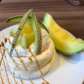 マスクメロンのリコッタパンケーキ
