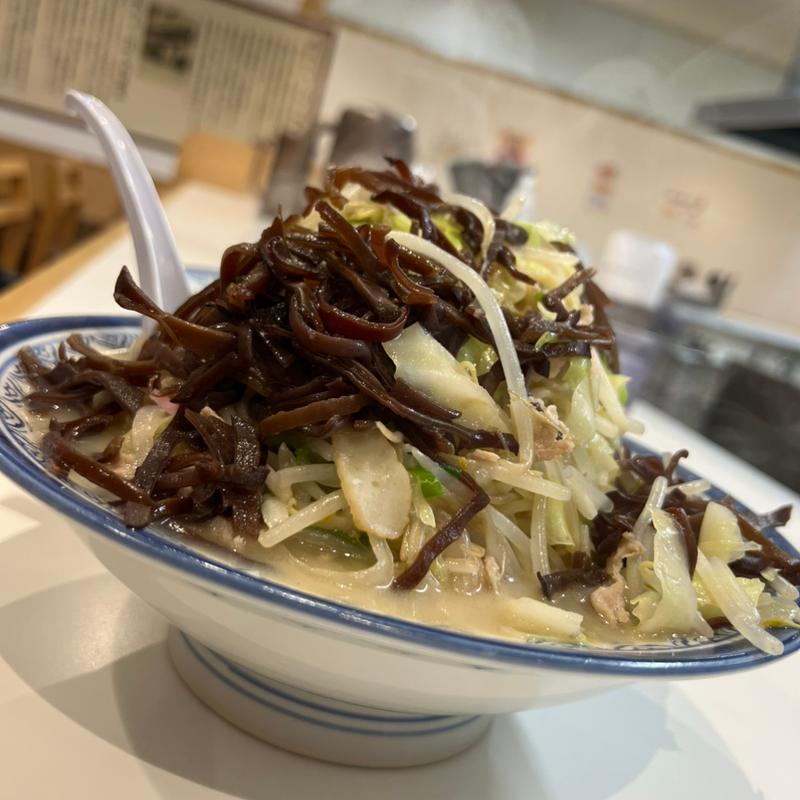 野菜大盛ちゃんぽん　キクラゲトッピング(井手ちゃんぽん 近見店)