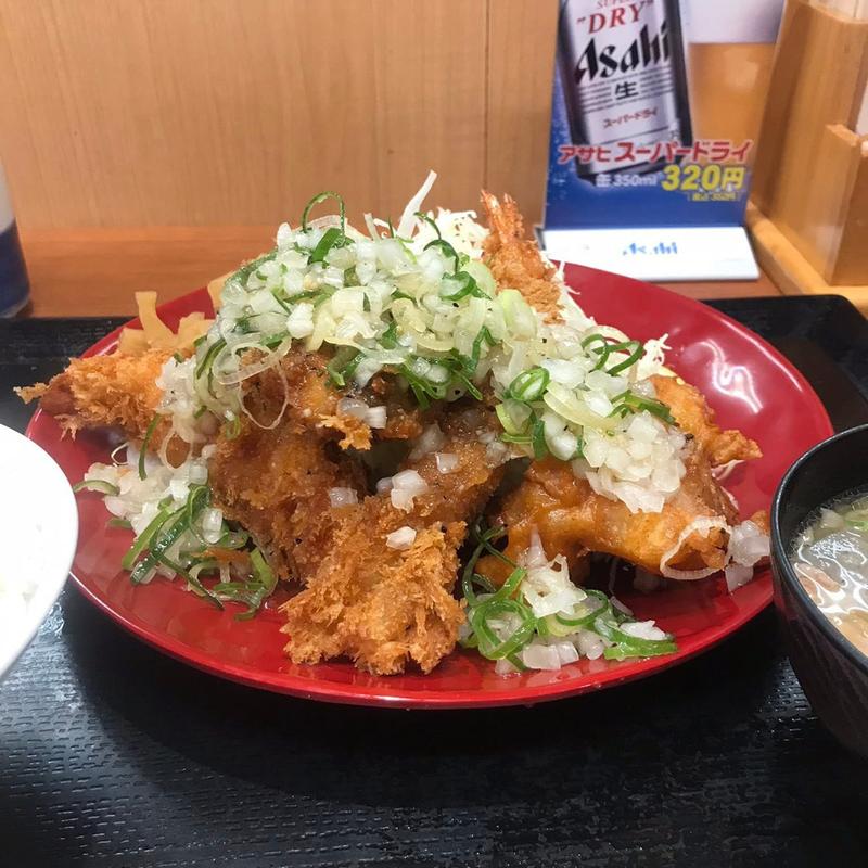 ねぎ塩トンカツ定食(かつや 経堂店)