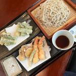 天せいろ蕎麦　アスパラ天追加
