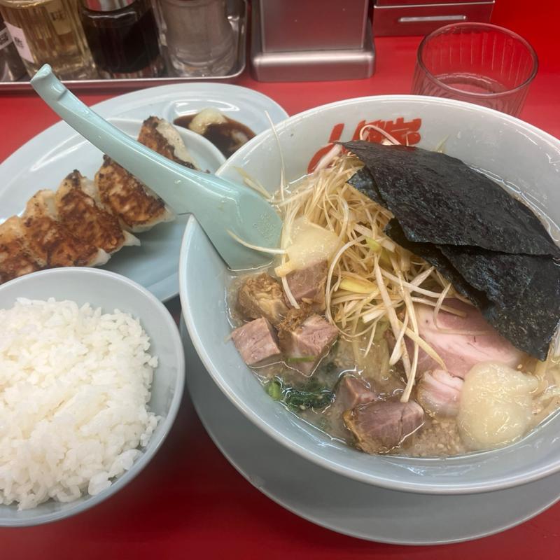 塩ラーメンBセット白髪ネギ(山岡家 ひたちなか店 （やまおかや）)