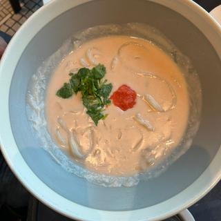 明太子クリームのおうどん