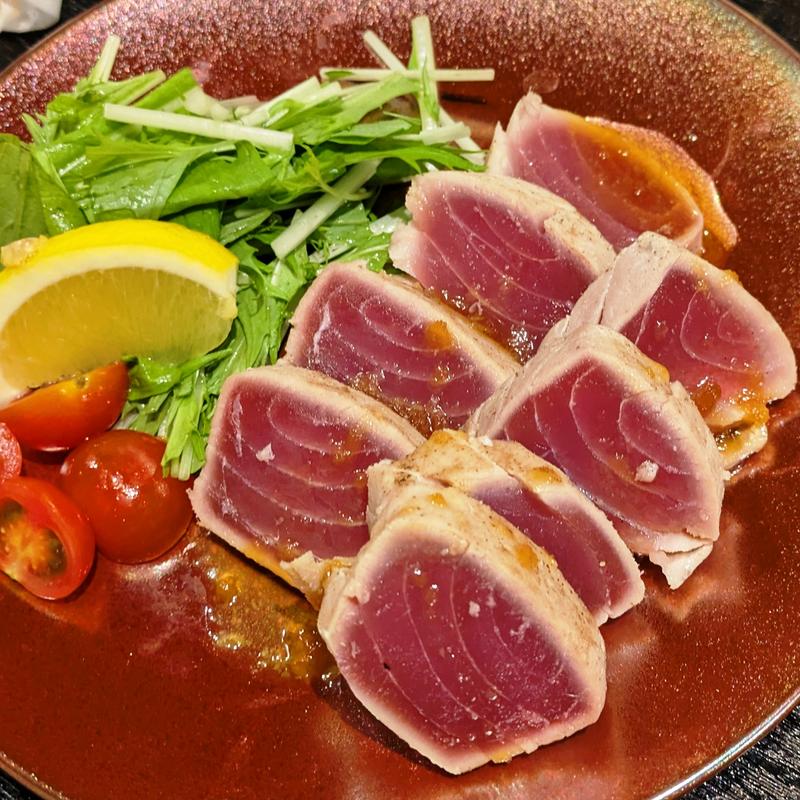 くるり名物！マグロステーキ(個室居酒屋 日本酒100種無制限飲み放題 くるり 仙台駅前店)