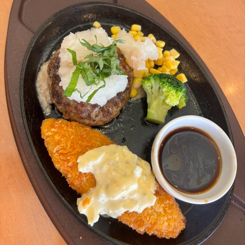 おろしハンバーグ&白身魚フライランチ(ココス アルプラザ亀岡前店 （COCO’S）)