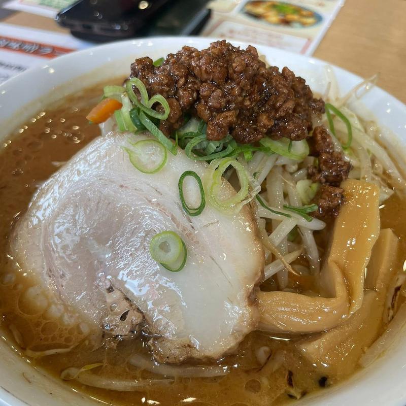 熱熱肉味噌ラーメン(濃恋肉味噌らーめん ムムム【越谷ラーメン】)