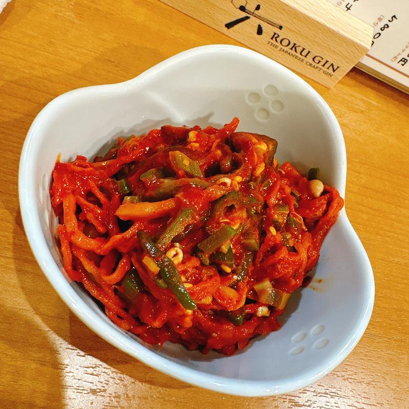 オクラと切り干し大根のキムチ(梅田パープル)