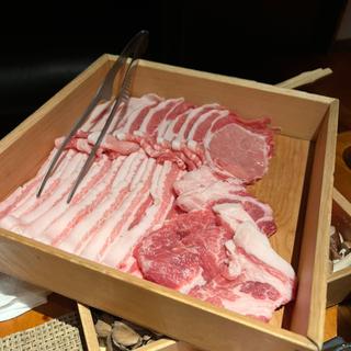もち豚焼きしゃぶコース　メイン