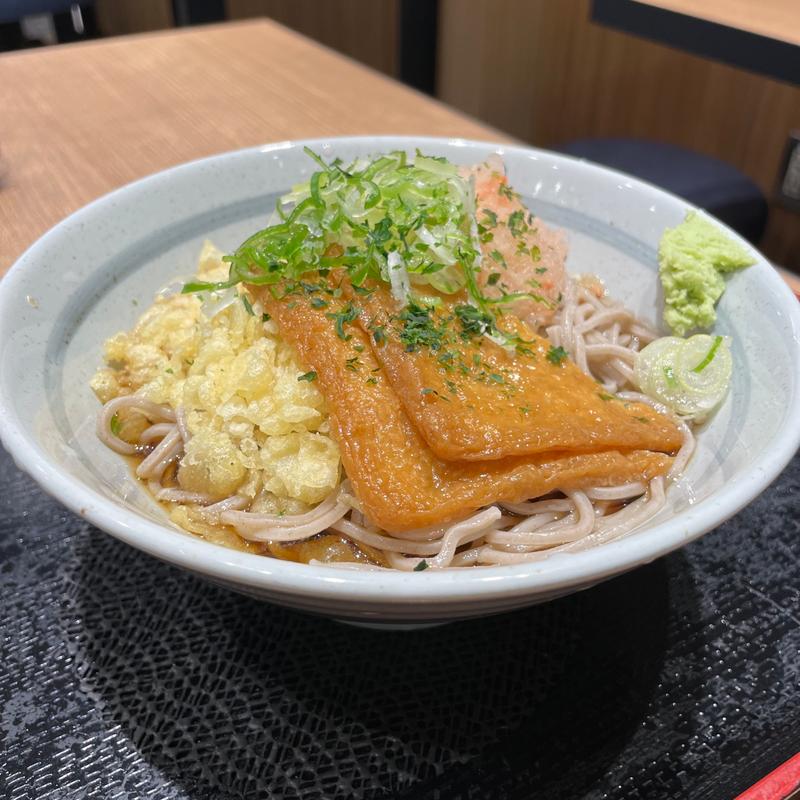 冷し3色きつねそば(そば処 めとろ庵 錦糸町店)